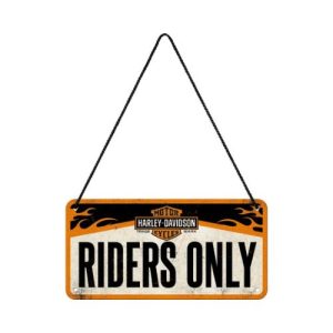 Targa piccola da appendere “Riders only”