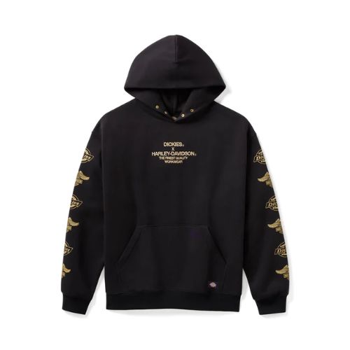 Felpa con Cappuccio Unisex Dickies® x Harley-Davidson® Eagle Sleeve – Black - immagine 5