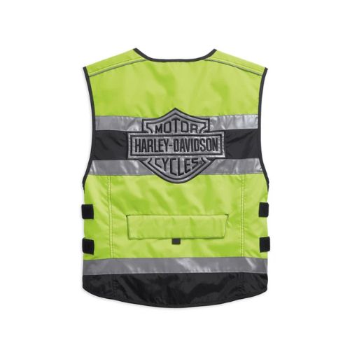 Gilet riflettente ad alta visibilità omologato CE da uomo giallo - immagine 3