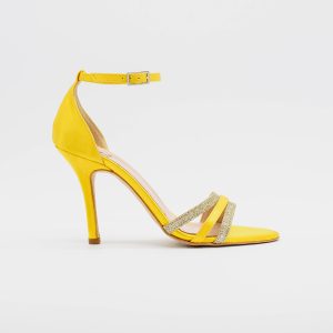Sandalo RIO 2623 in raso color giallo