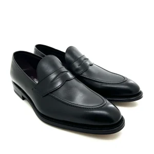 Sir Wilson mocassini uomo, in pelle nero, suola cuoio