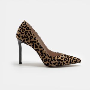 Décolleté in camoscio leopardato PERIS 2658