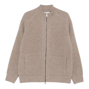 ALTEA Cardigan a coste con zip foderato