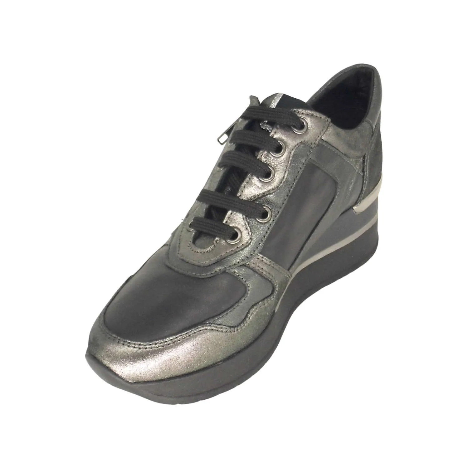 Scarpe Comode Sneakers Con Zeppa Medio Alta Cinzia Soft Iv2518913G - immagine 6