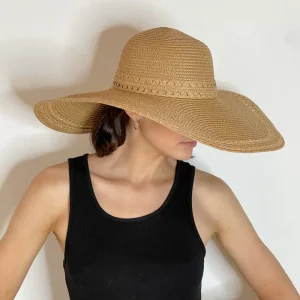 CAPPELLO PARASOLE A TESA LARGA CORDA