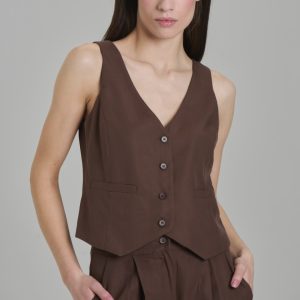 GILET MONOPETTO 100% LYOCELL – LEONNIE – FACE TO FACE STYLE