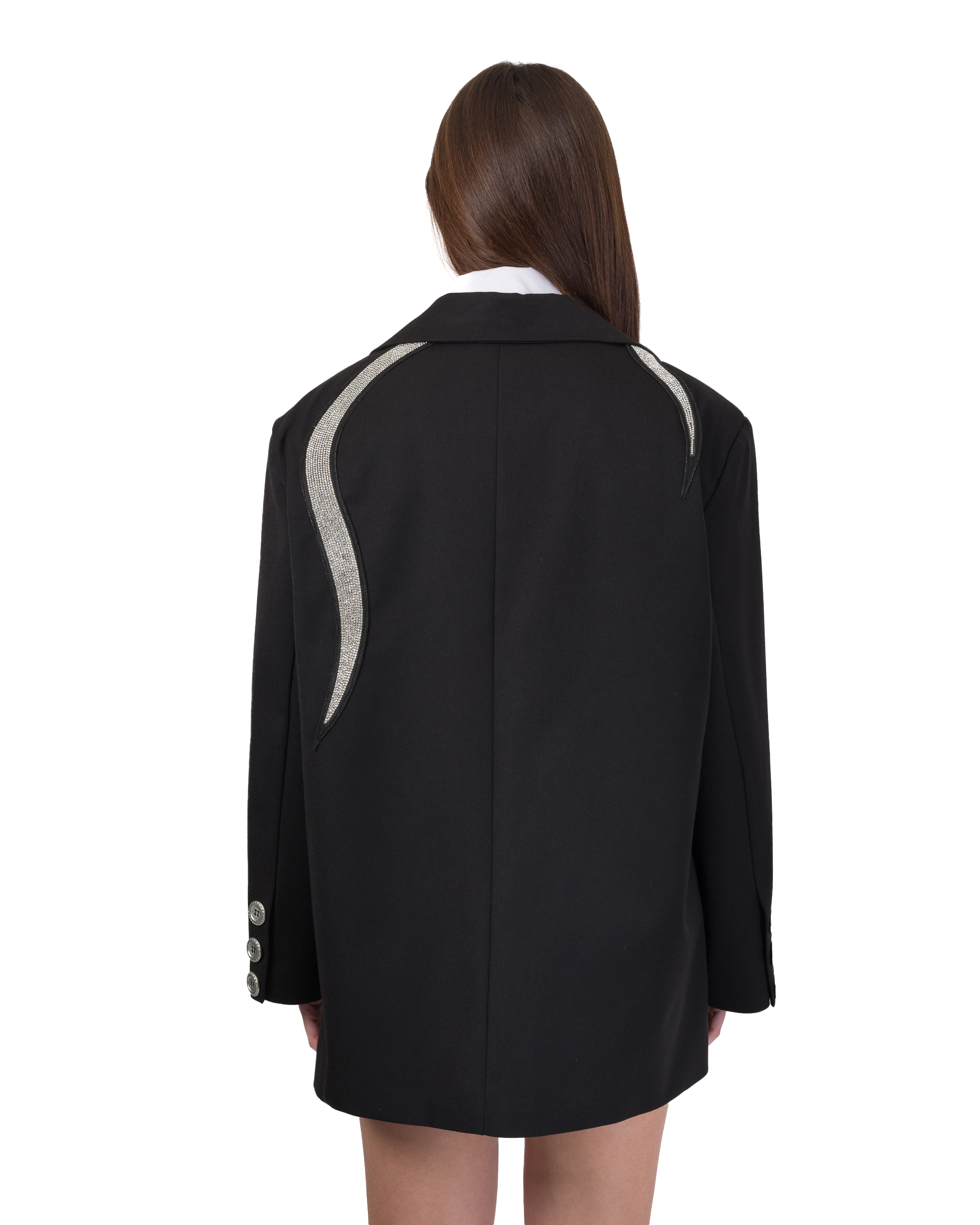 BLAZER OVERSIZE CON DETTAGLIO STRASS - immagine 9