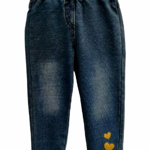 LEGGINGS FELPA BABY CUORE ROSSO/ORO