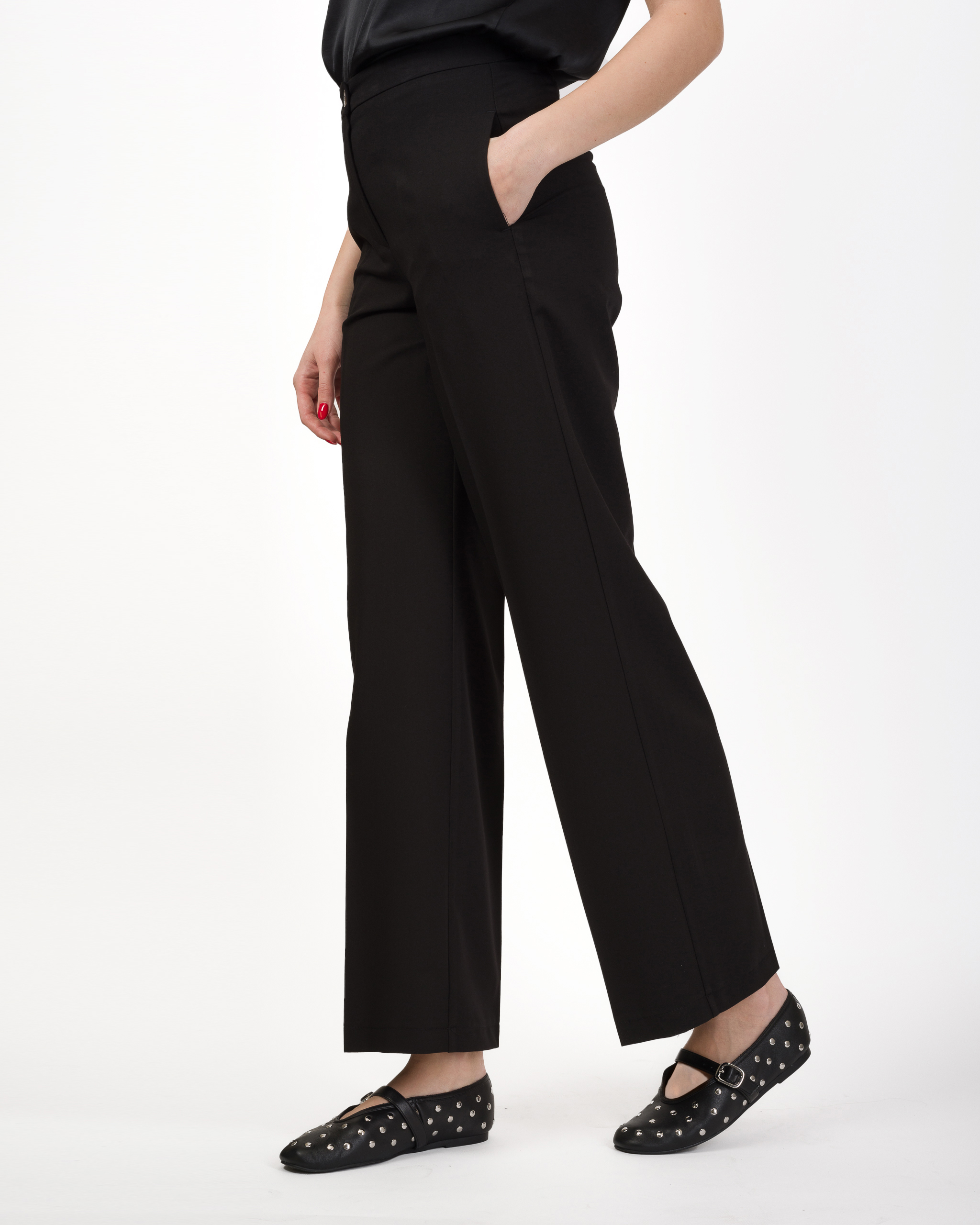 PANTALONE STRAIGHT-LEG GAMBA AMPIA – GIULIA – VICOLO - immagine 3