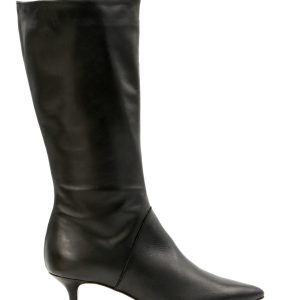 Stivale in nappa con zip laterale