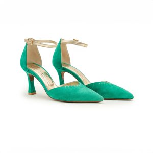 Decolette Scamosciato Verde  Smeraldo