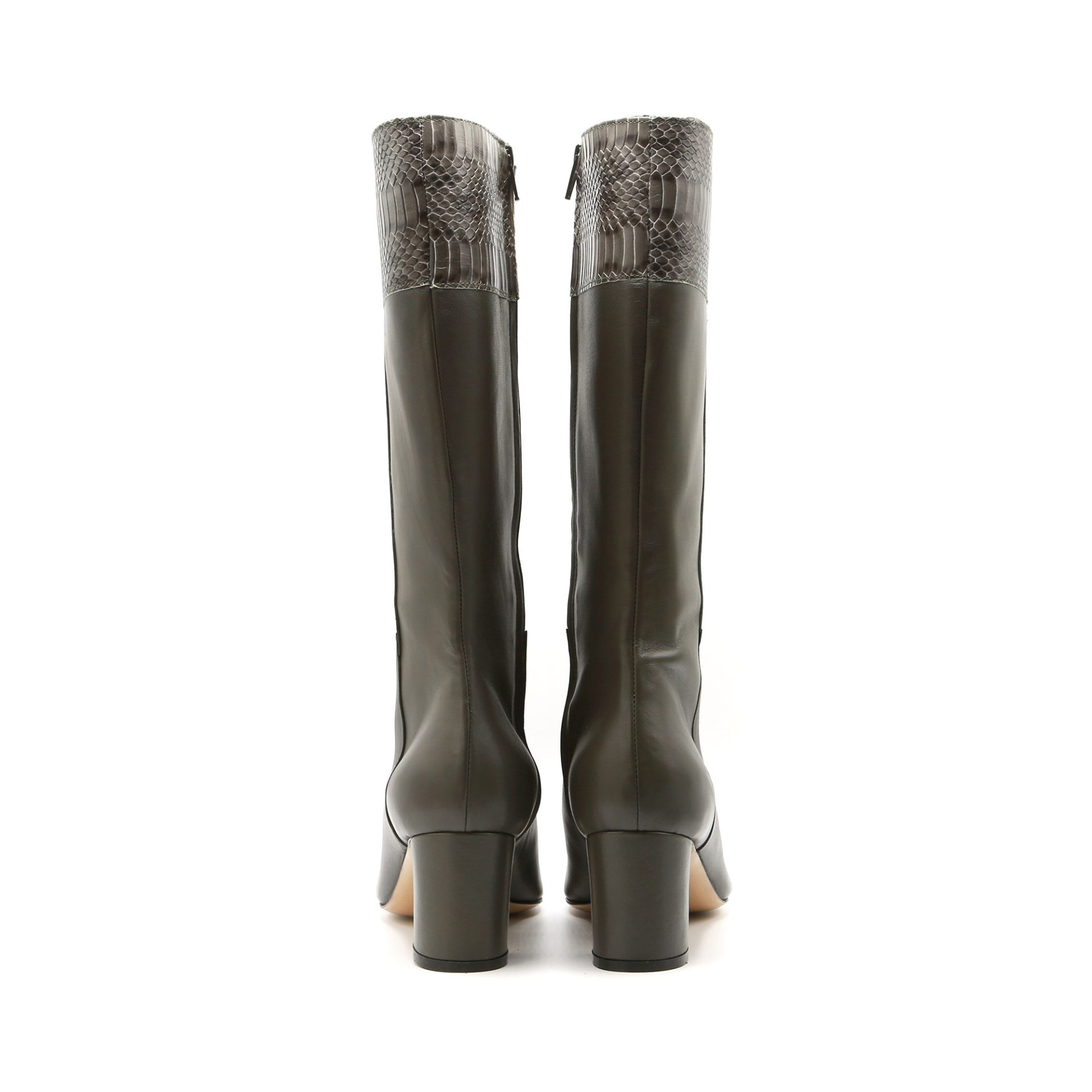 Stivale Fascia Pitonata Verde Militare - immagine 5