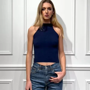 TOP IN VISCOSA CON SCOLLO HALTER – KONTATTO