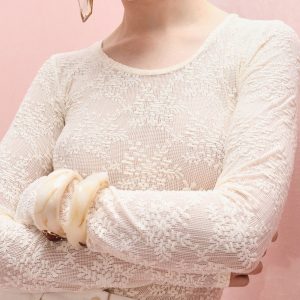 MAGLIA IN PIZZO CON MANICHE LUNGHE – IMPERIAL