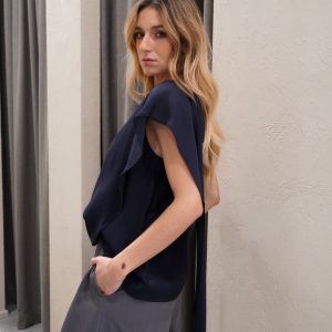 TOP SMANICATO CON VOLANT – ELEH