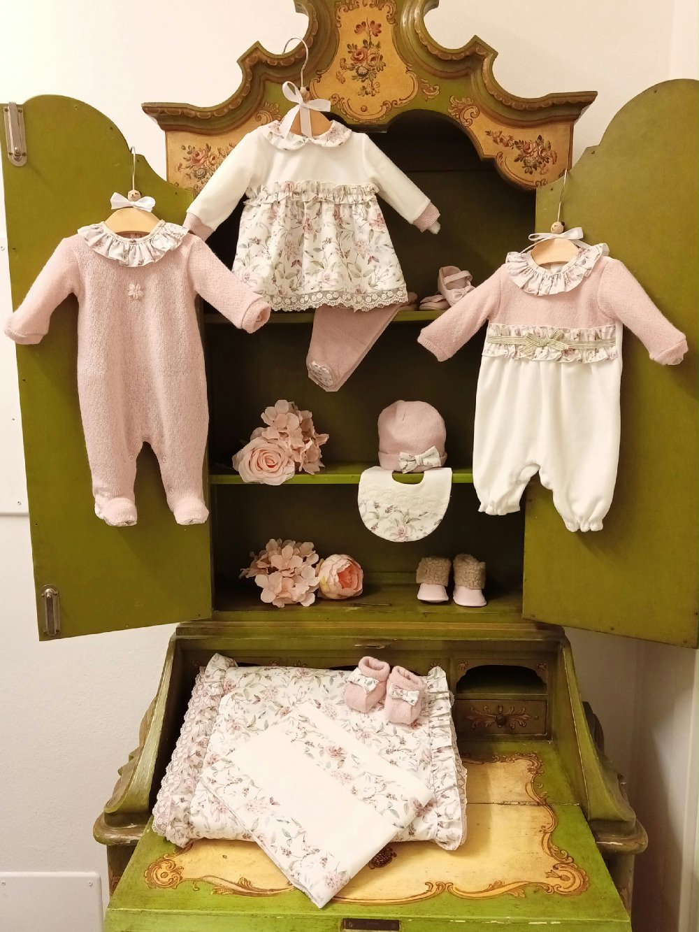 Tutina neonata Fiori di Seta - immagine 3