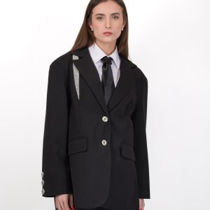 BLAZER OVERSIZE CON DETTAGLIO STRASS